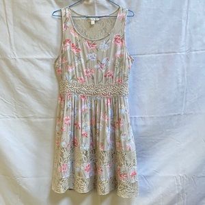 LC Lauren Conrad floral and lace dress